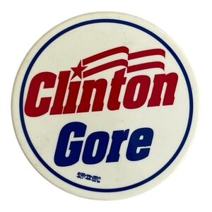 Rare Bill Clinton Al Gore Campaign Pinback Button 1992 Political Election